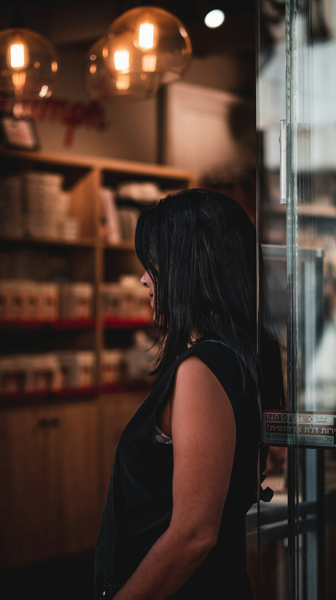 security guard checking store door